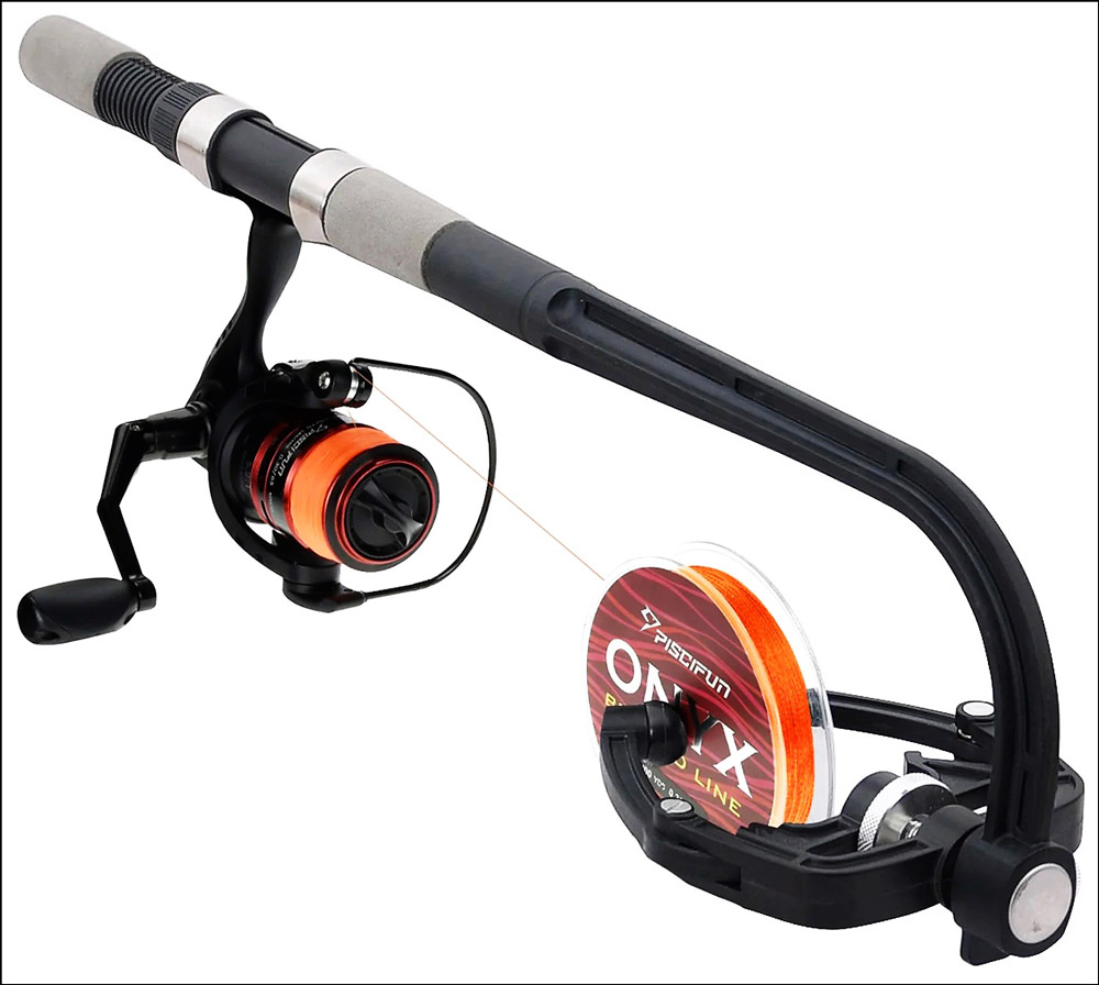 Fishing Line Winder, Spool Holder Tackle, Fishing Reel Spooling Station,  With Suction Cup Adjustable Portable Table