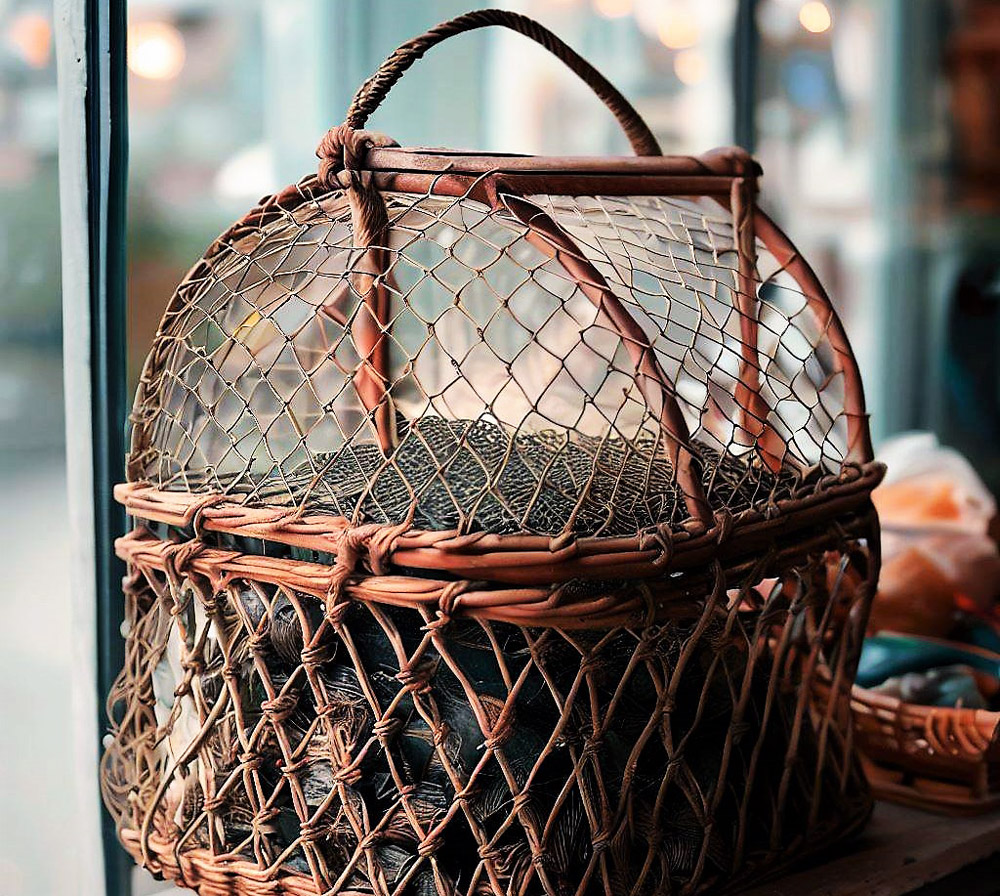 Berkley Rattan Creel Floating Fish Baskets