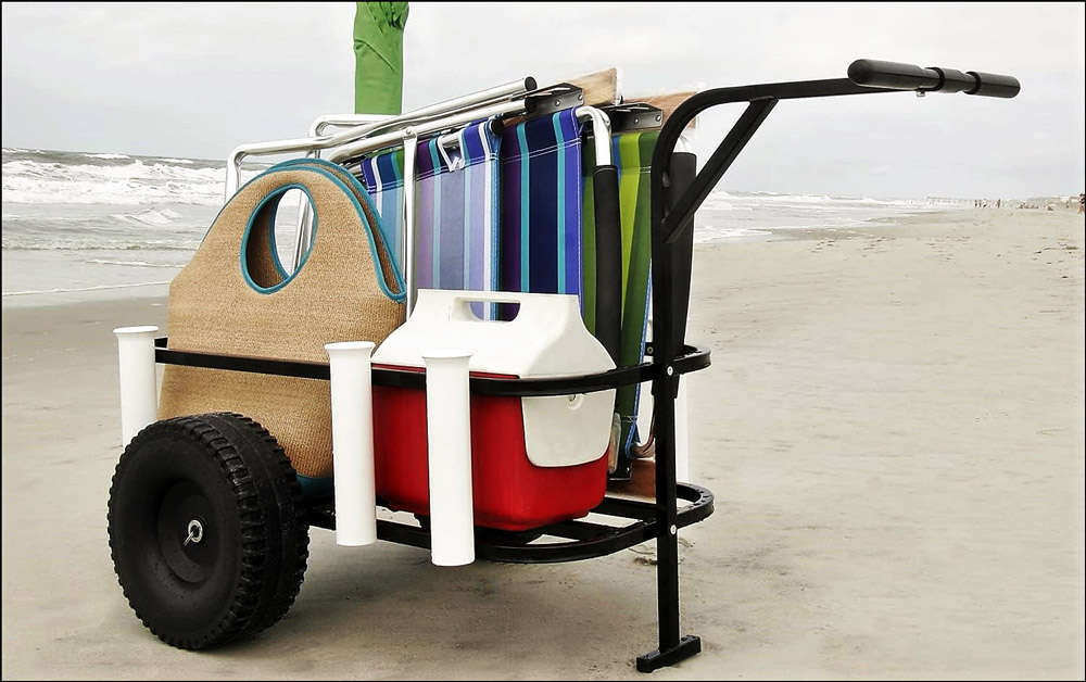 homemade fishing surf cart 